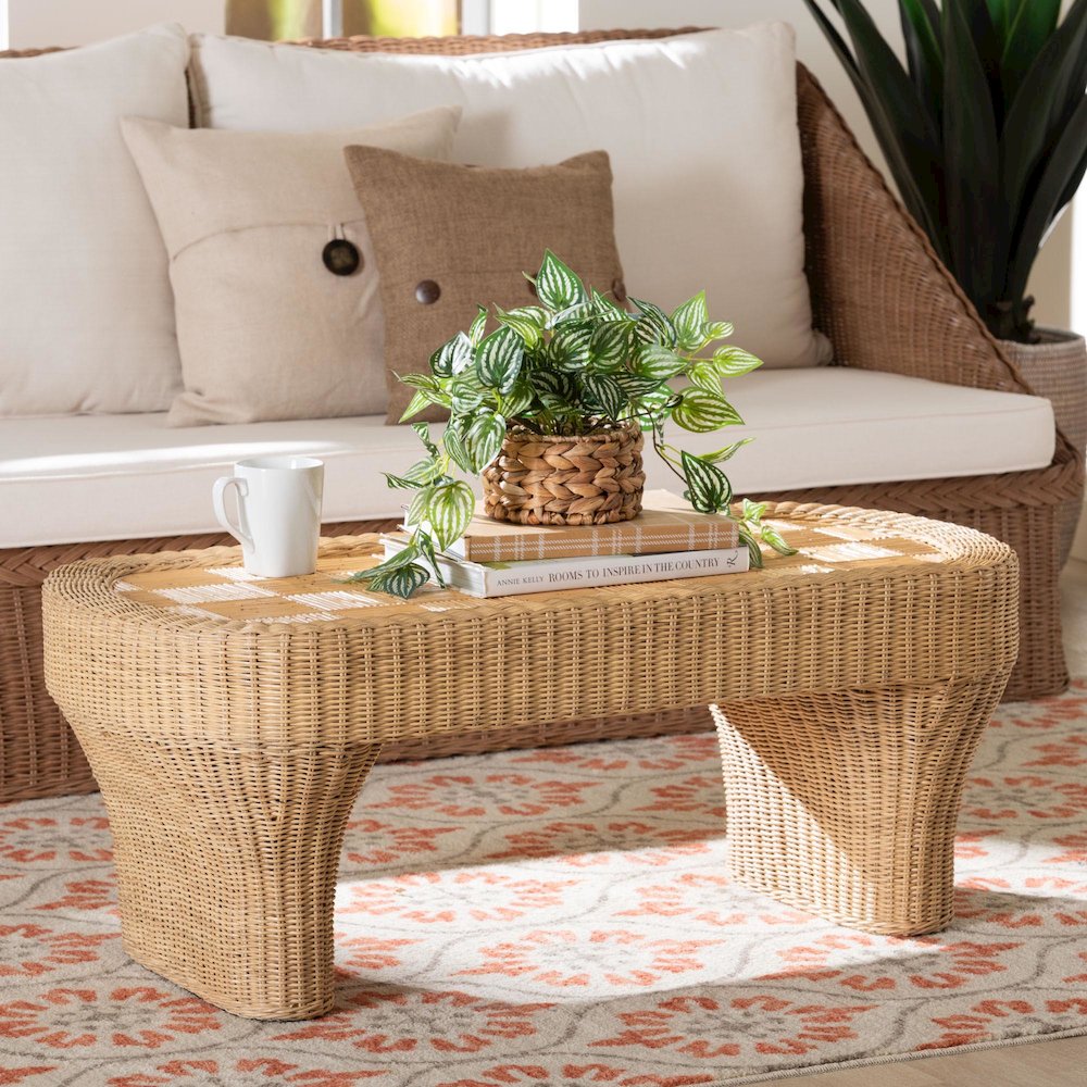 Canika Natural Rattan Coffee Table. Picture 3