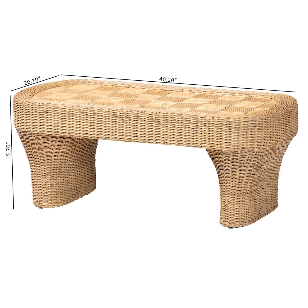 Canika Natural Rattan Coffee Table. Picture 8