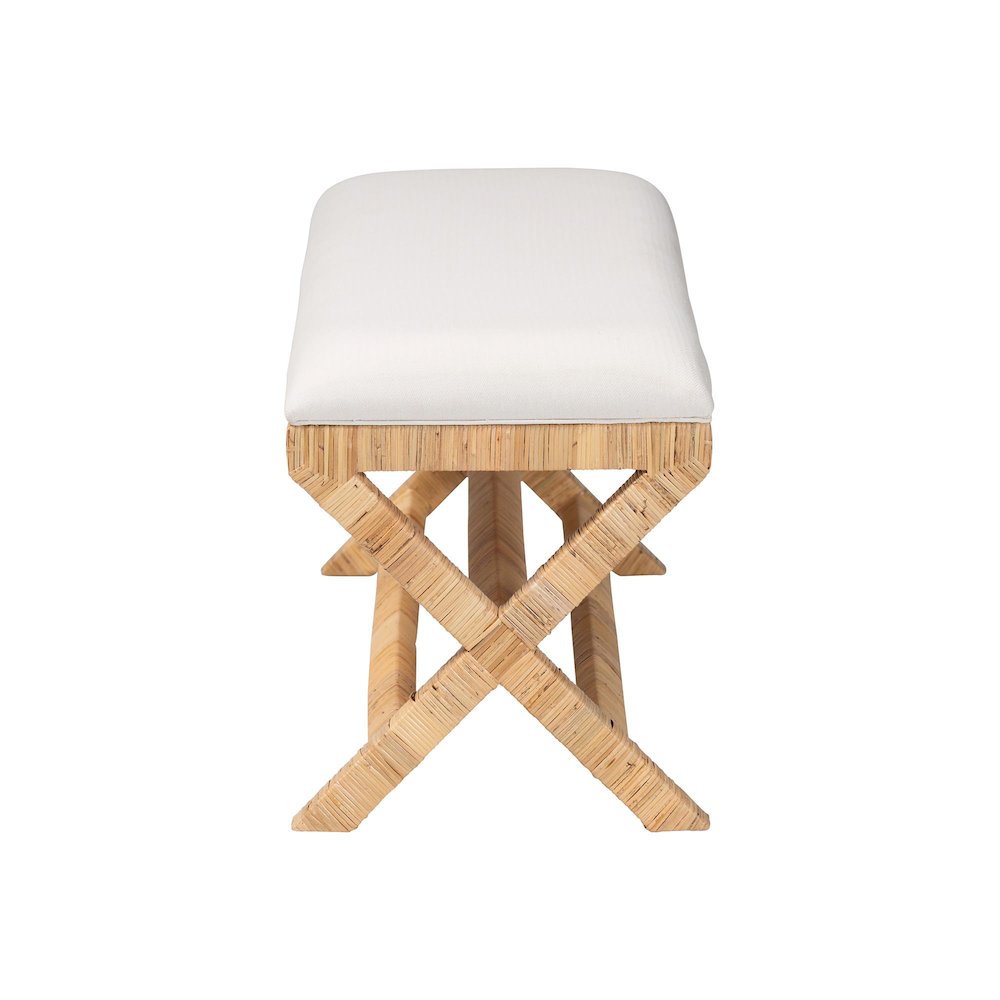 Christy Natural Rattan Bench. Picture 4