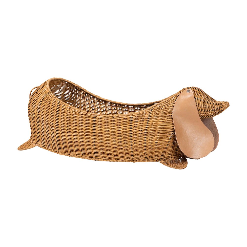 Daffodil Natural Rattan Dachshund Basket. Picture 1