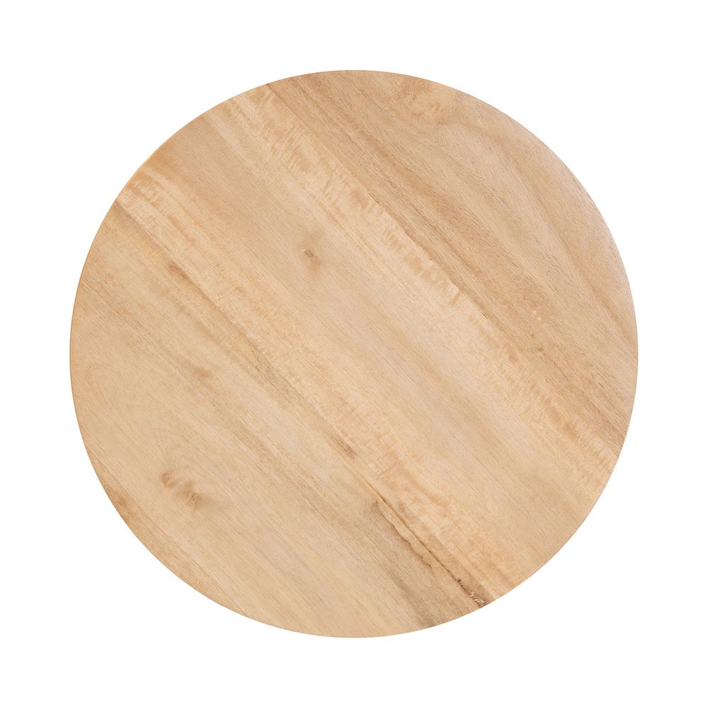 David Acacia Wood Multipurpose Accent Stool - Turned Bobbin, Natural Brown. Picture 4