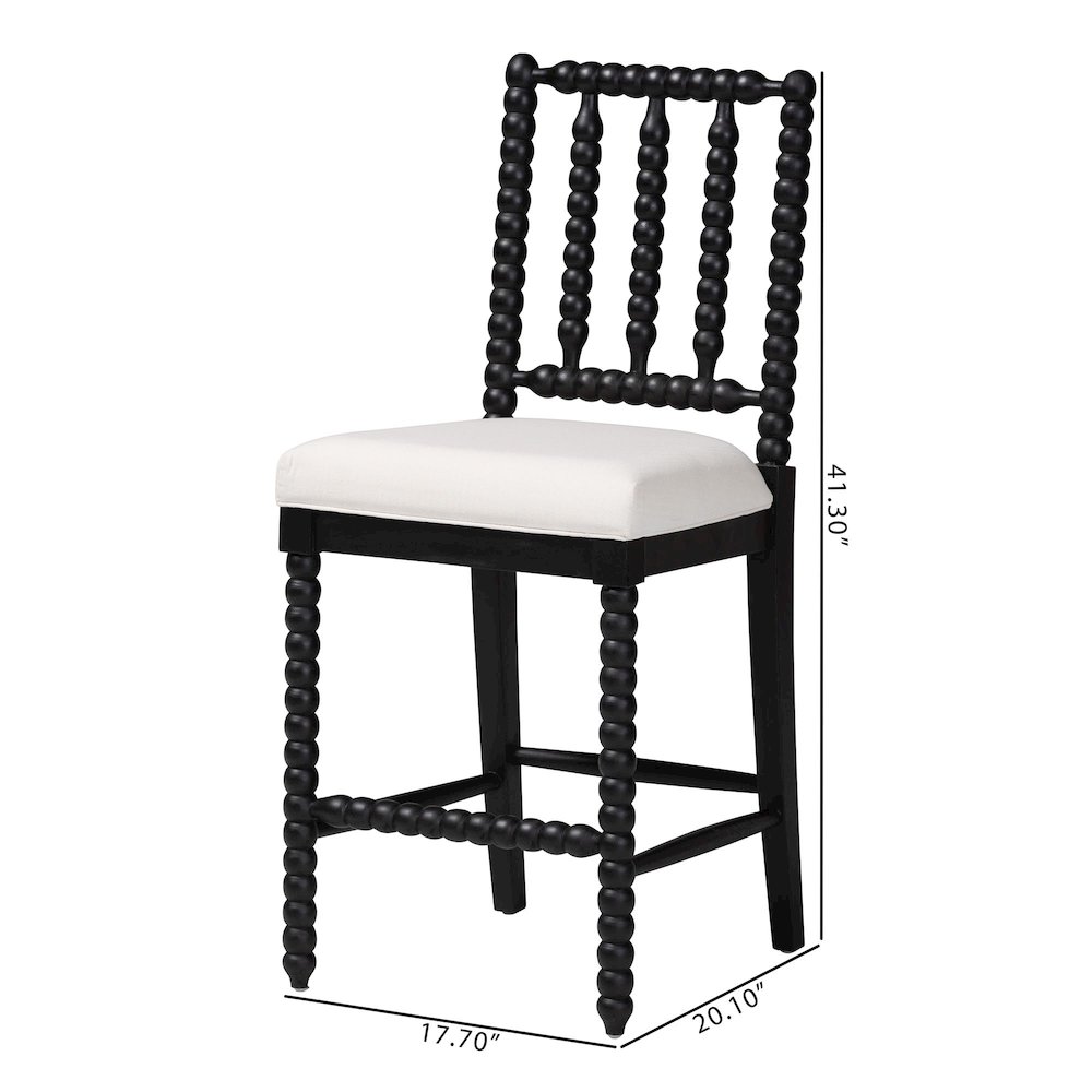 Deya Bobbin Counter Stool, Black. Picture 10