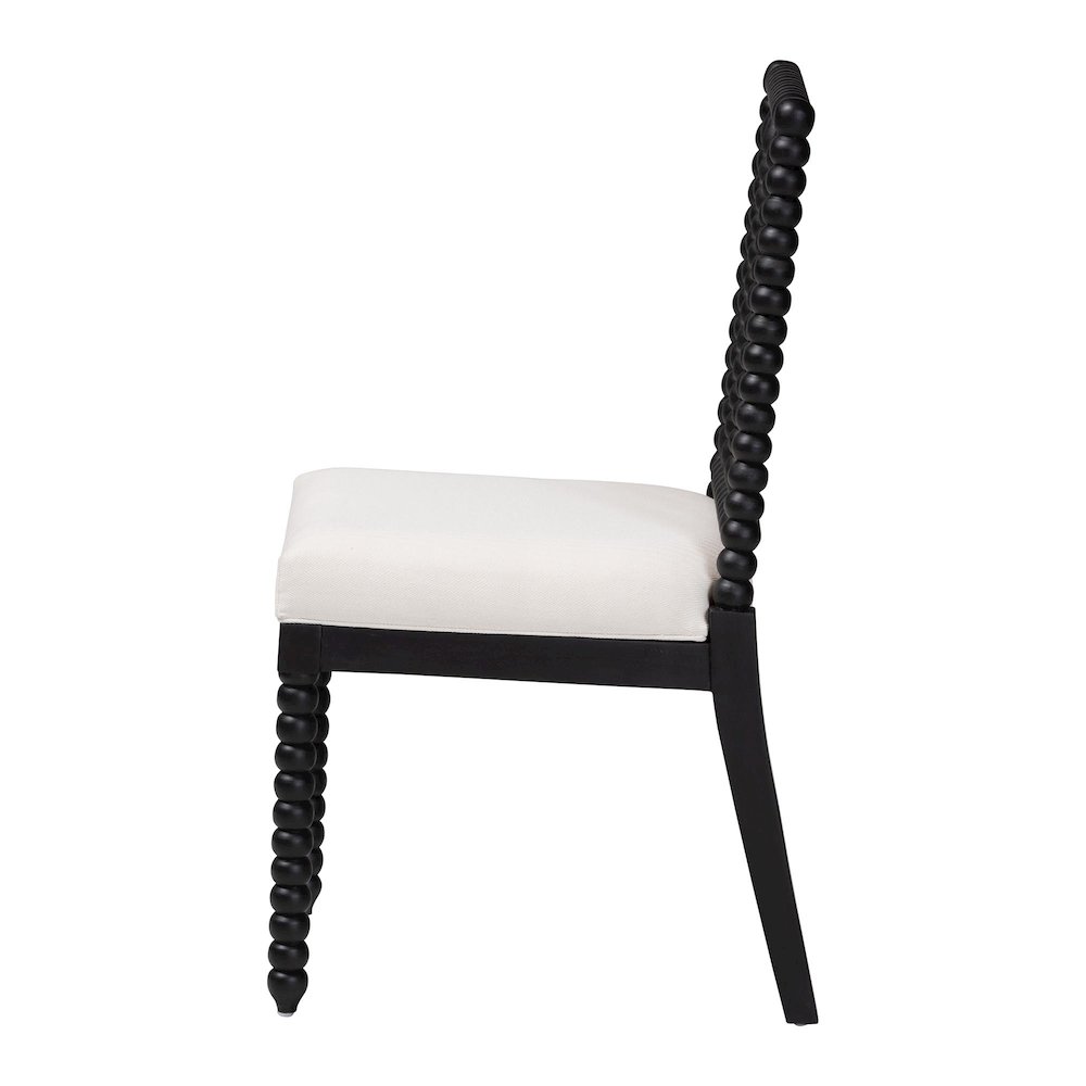 Deya Bobbin Dining Chair, Black. Picture 4