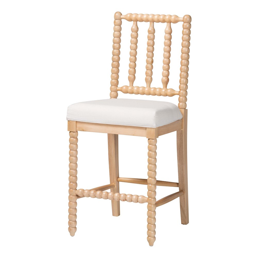 Deya Bobbin Counter Stool, Natural Brown. Picture 1