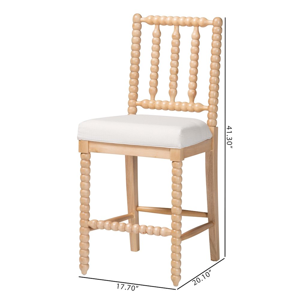 Deya Bobbin Counter Stool, Natural Brown. Picture 10