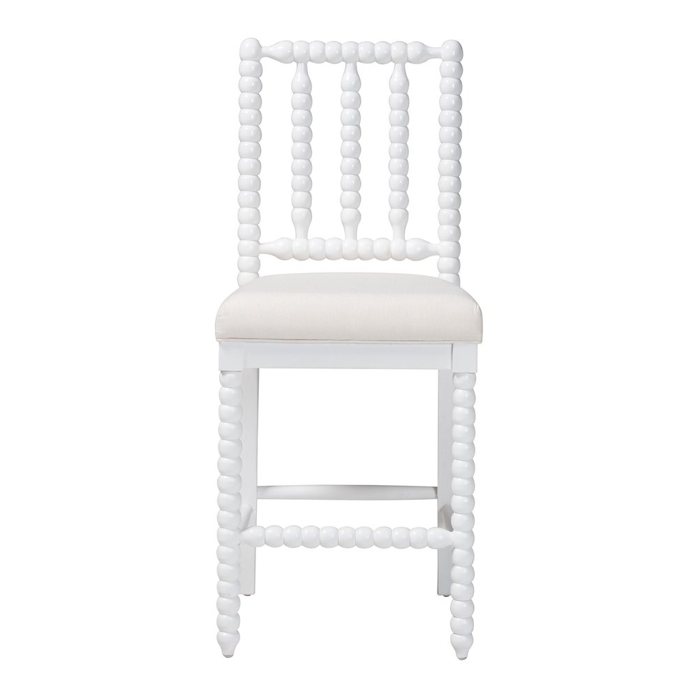 Deya Bobbin Counter Stool, White. Picture 2