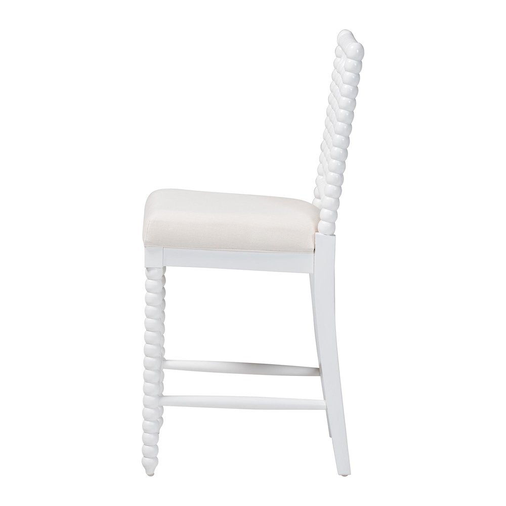 Deya Bobbin Counter Stool, White. Picture 4