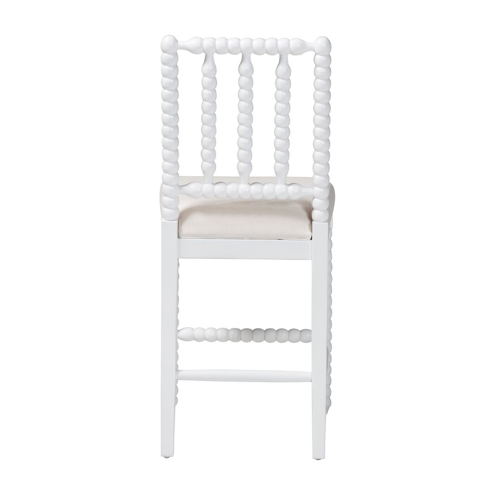 Deya Bobbin Counter Stool, White. Picture 5