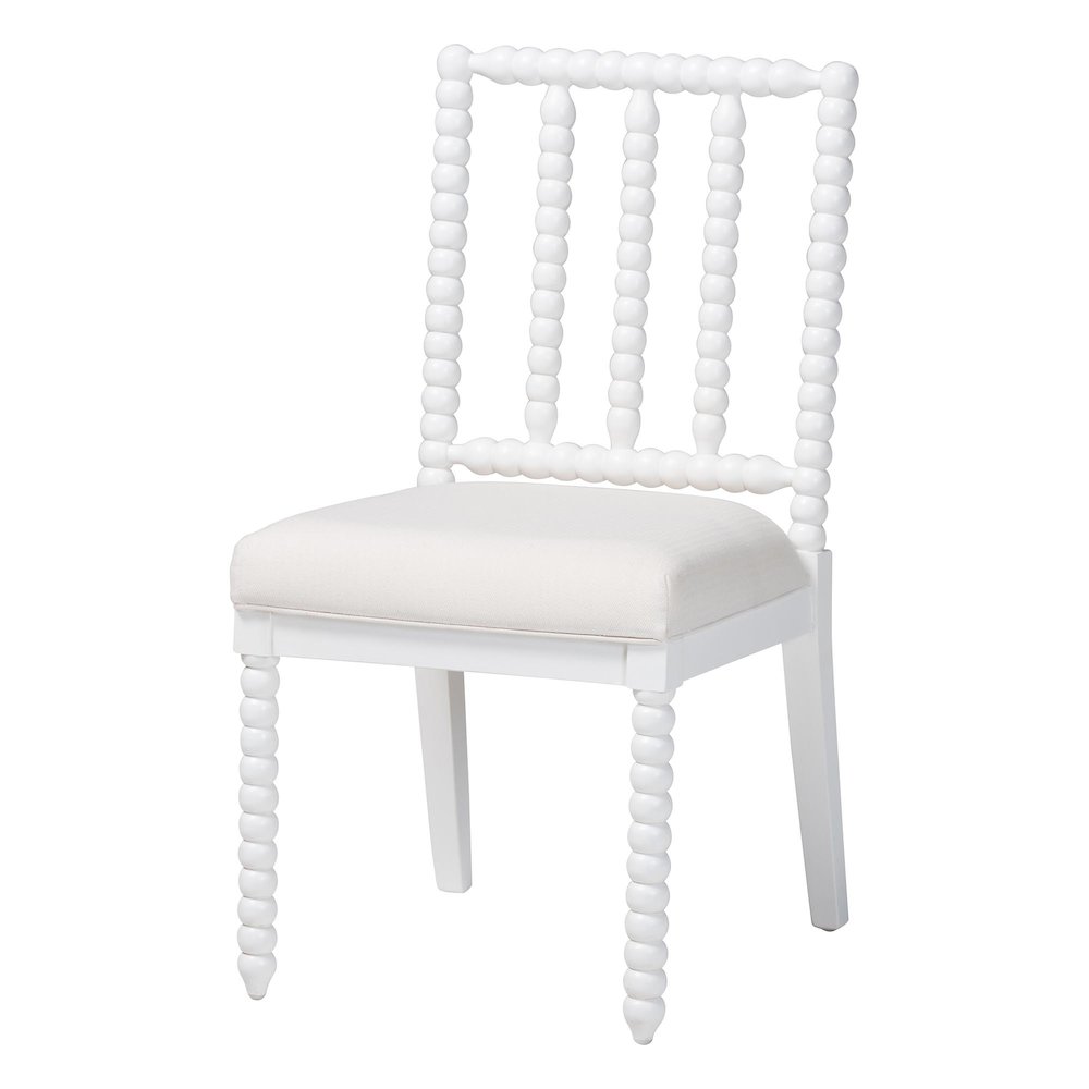 Deya Bobbin Dining Chair, White. Picture 1