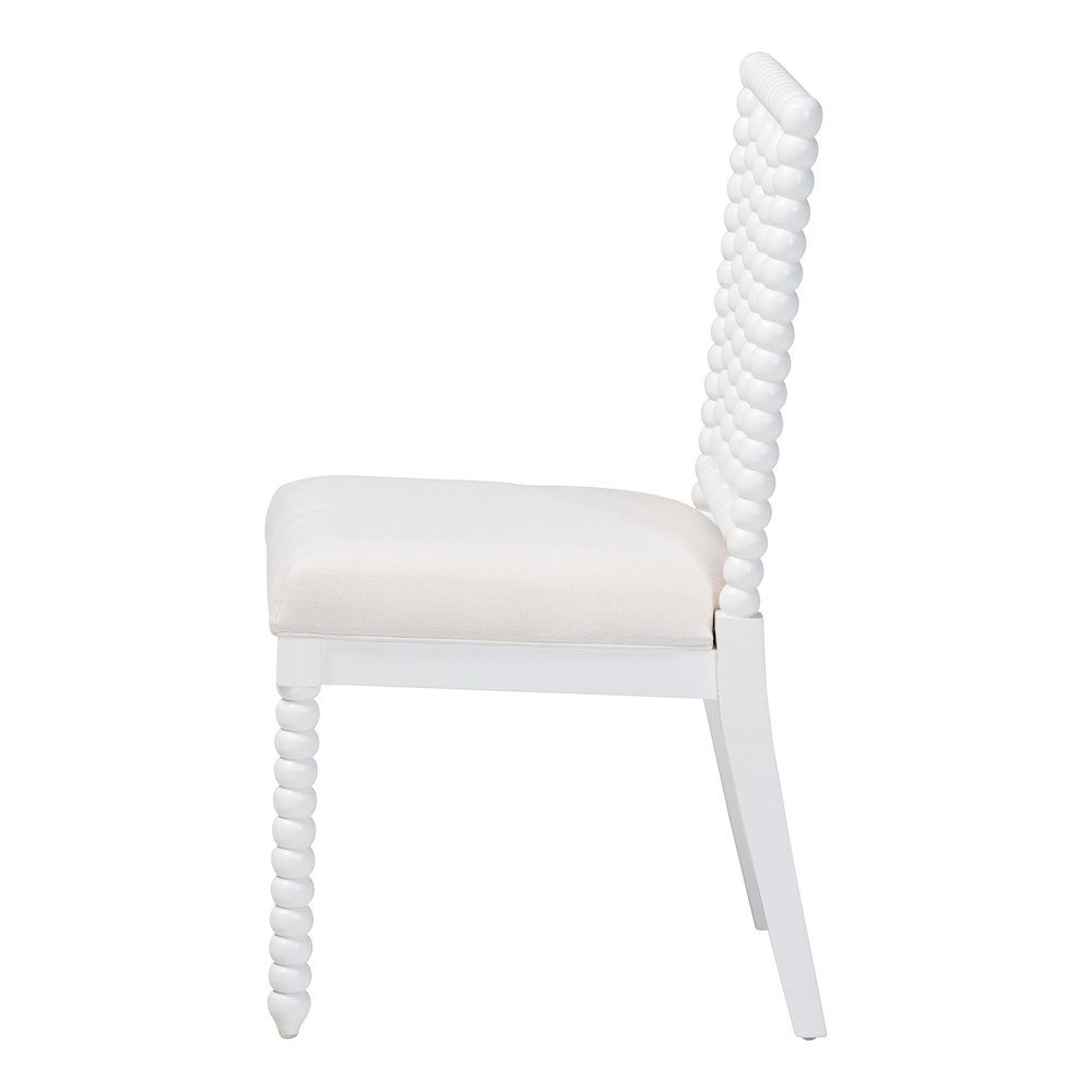 Deya Bobbin Dining Chair, White. Picture 4