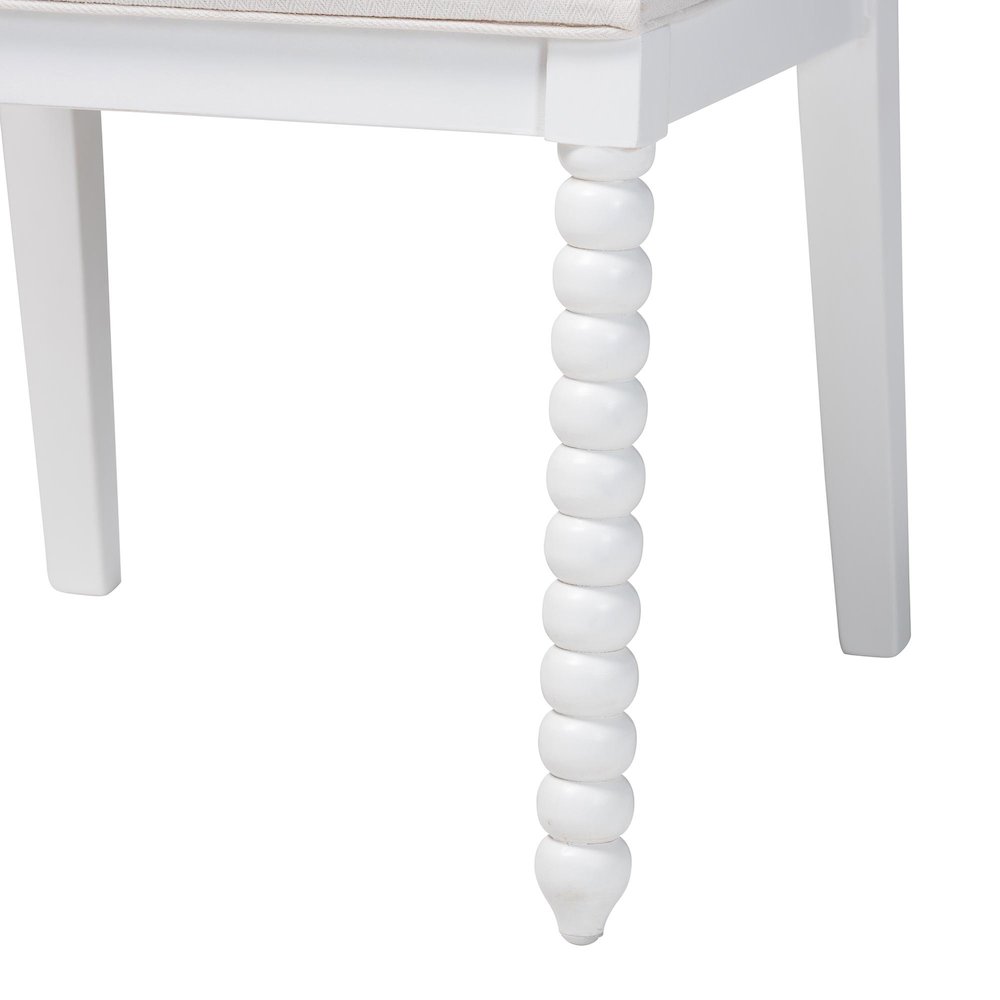 Deya Bobbin Dining Chair, White. Picture 7