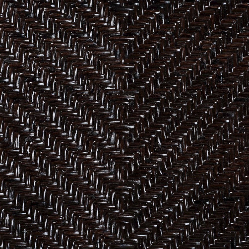 Elmer Natural Rattan Dining Chair - Handwoven Wicker Accent Chair, Espresso. Picture 7