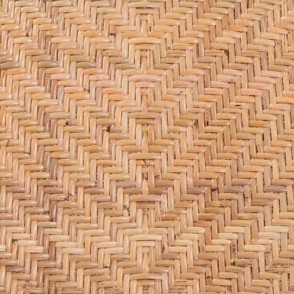 Elmer Natural Rattan Dining Chair - Handwoven Wicker Accent, Natural Brown. Picture 7