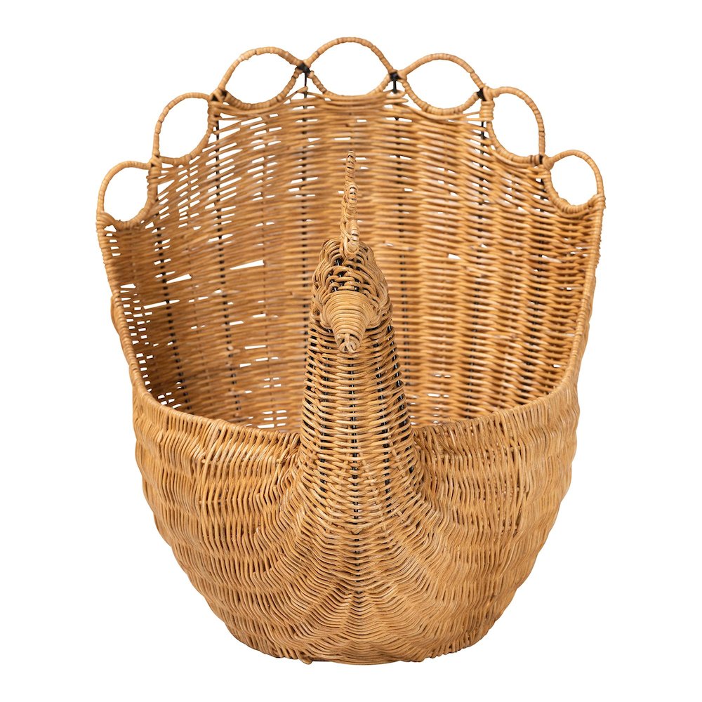 Florabel Natural Rattan Peacock Basket. Picture 2