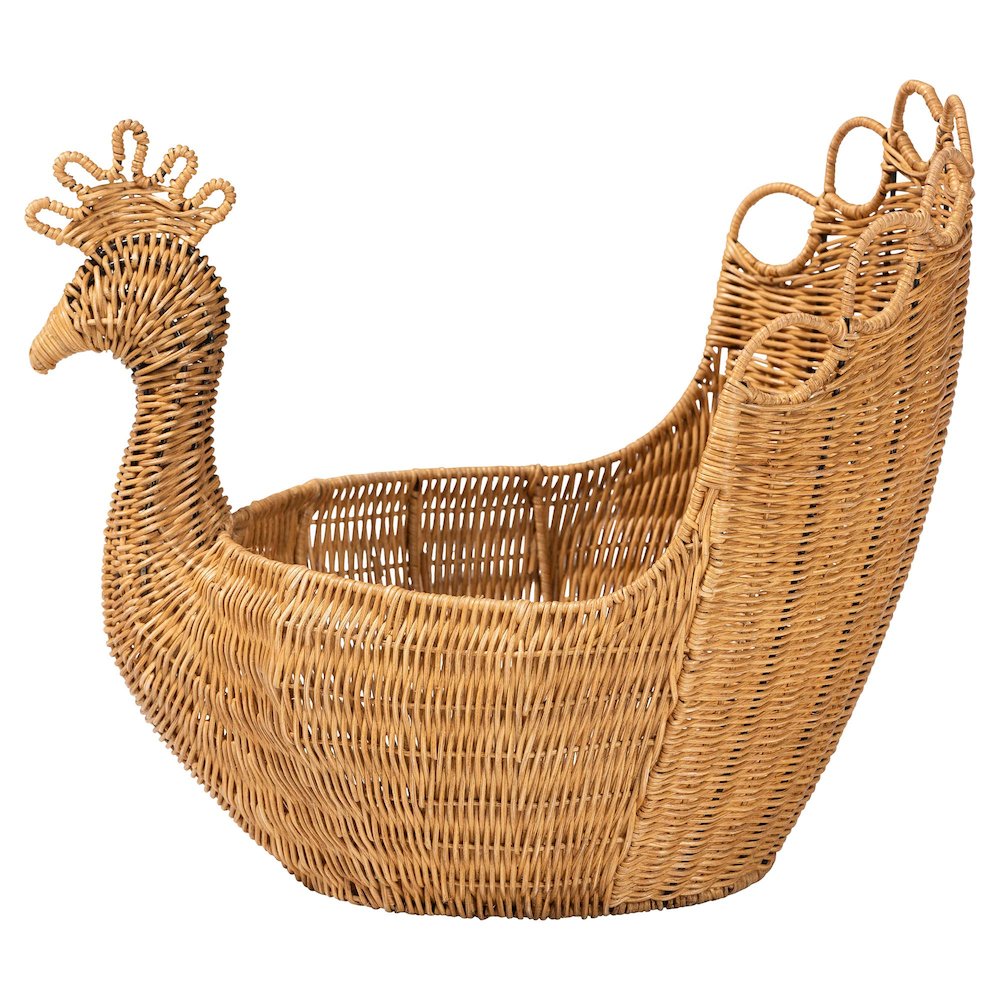 Florabel Natural Rattan Peacock Basket. Picture 4