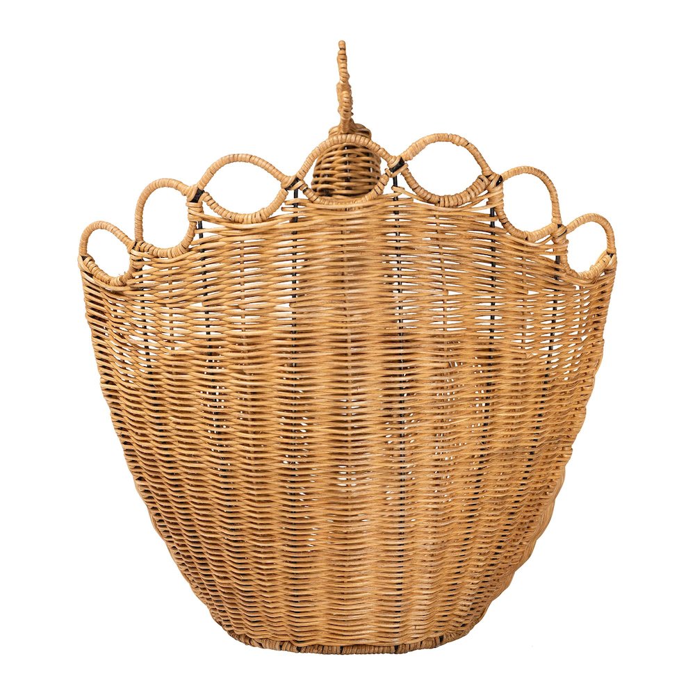 Florabel Natural Rattan Peacock Basket. Picture 5