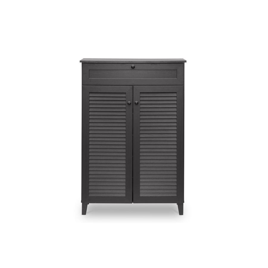 Baxton Studio Harding Espresso Shoe-Storage Cabinet. Picture 4