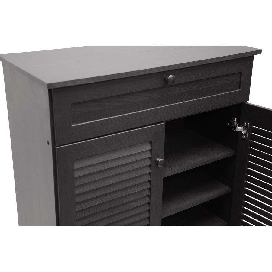 Baxton Studio Harding Espresso Shoe-Storage Cabinet. Picture 3
