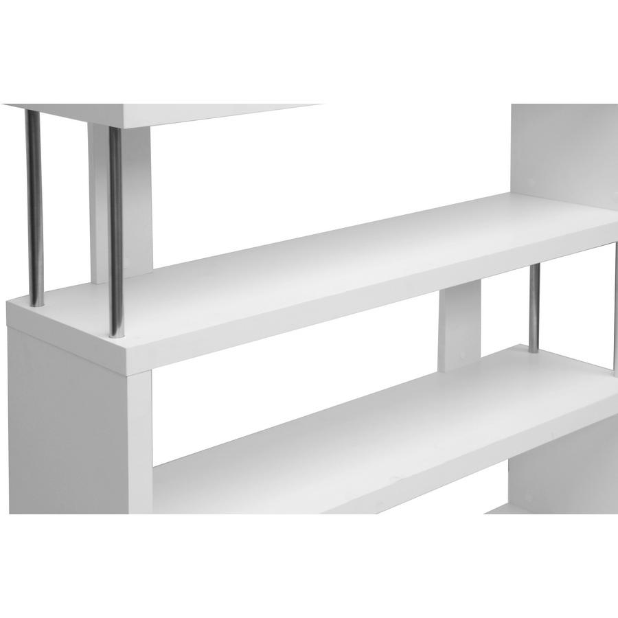 White Three-Shelf Bookcase. Picture 3