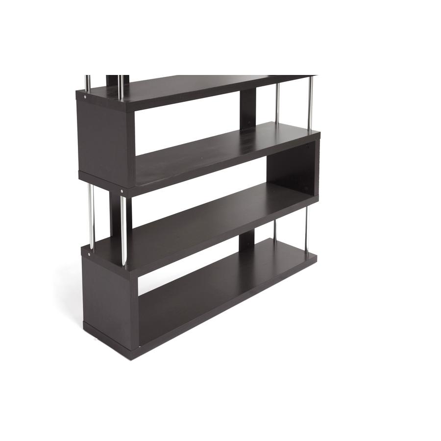 Dark Brown Six-Shelf Bookcase. Picture 3