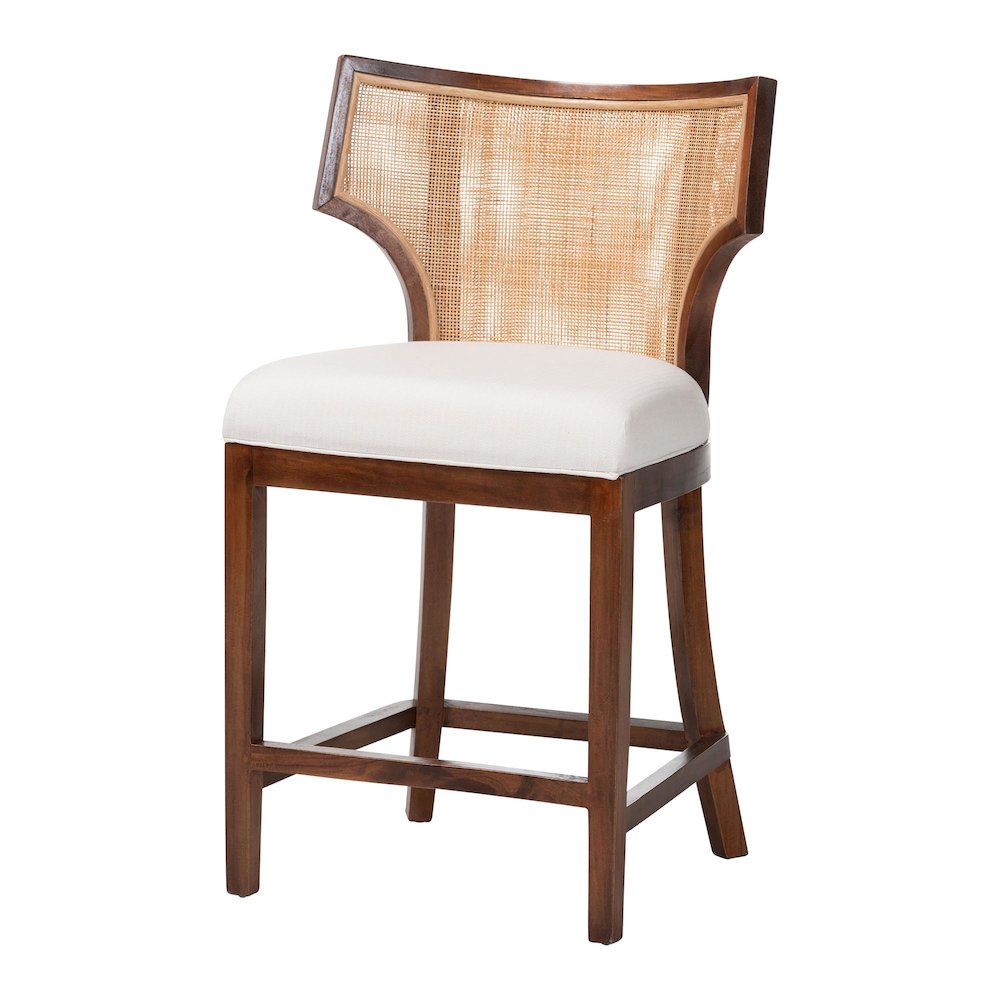 Franco Rattan-Back Counter Stool. Picture 1