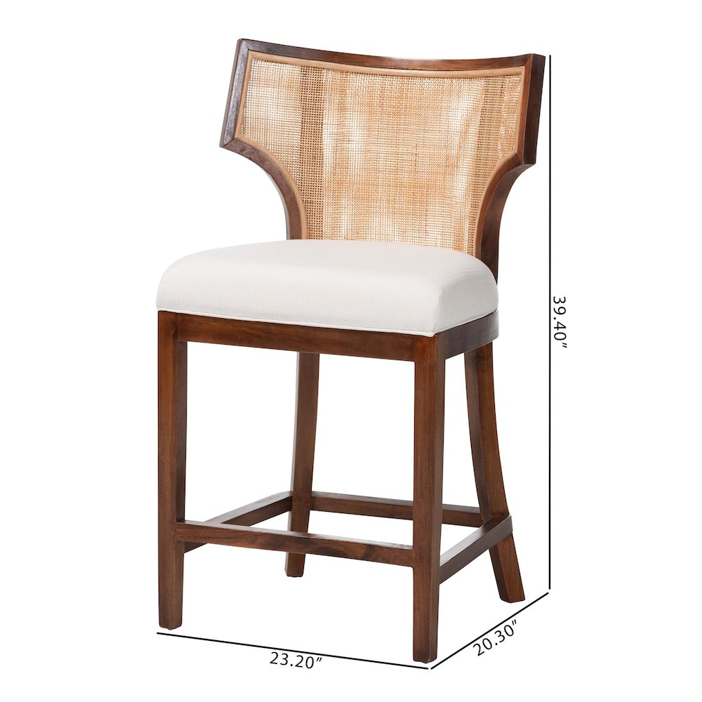 Franco Rattan-Back Counter Stool. Picture 10