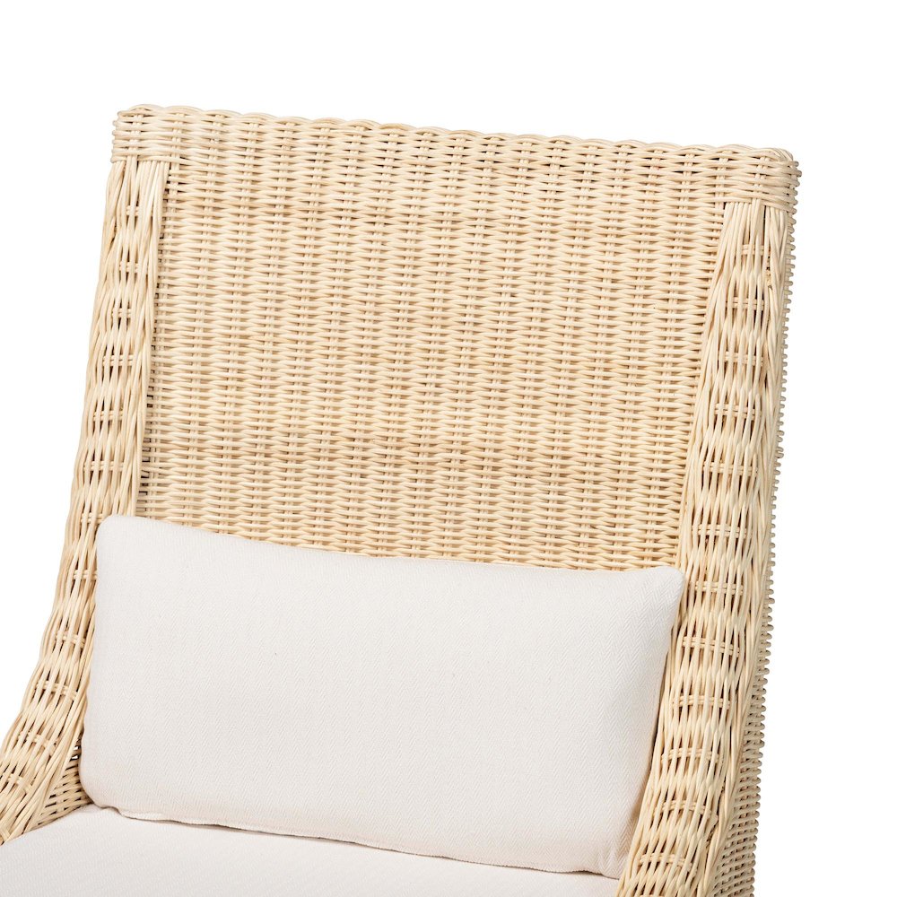 Haybourne Natural Rattan 2-Piece Dining Chair Set - Handwoven Wicker Accent. Picture 4