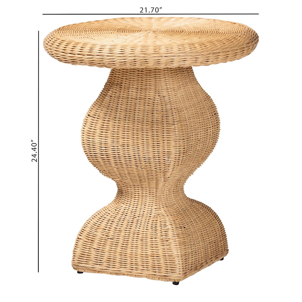 Hideo Natural Rattan End Table. Picture 9
