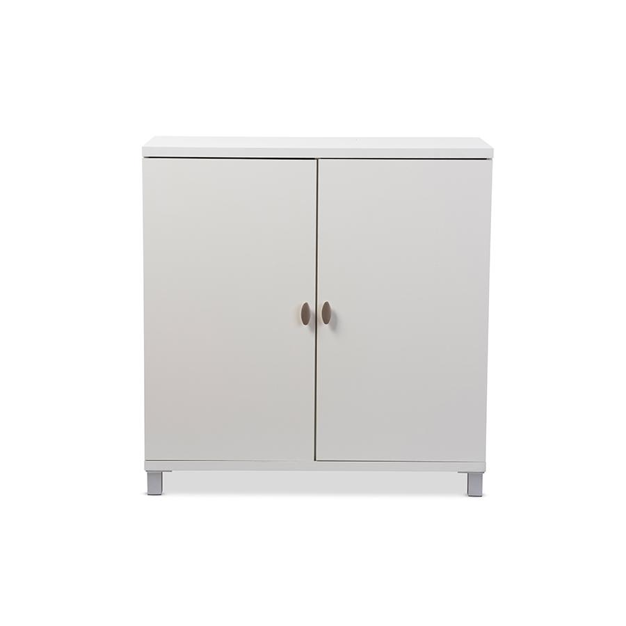 White Wood Entryway Handbags or School Bags Storage Sideboard Cabinet. Picture 1