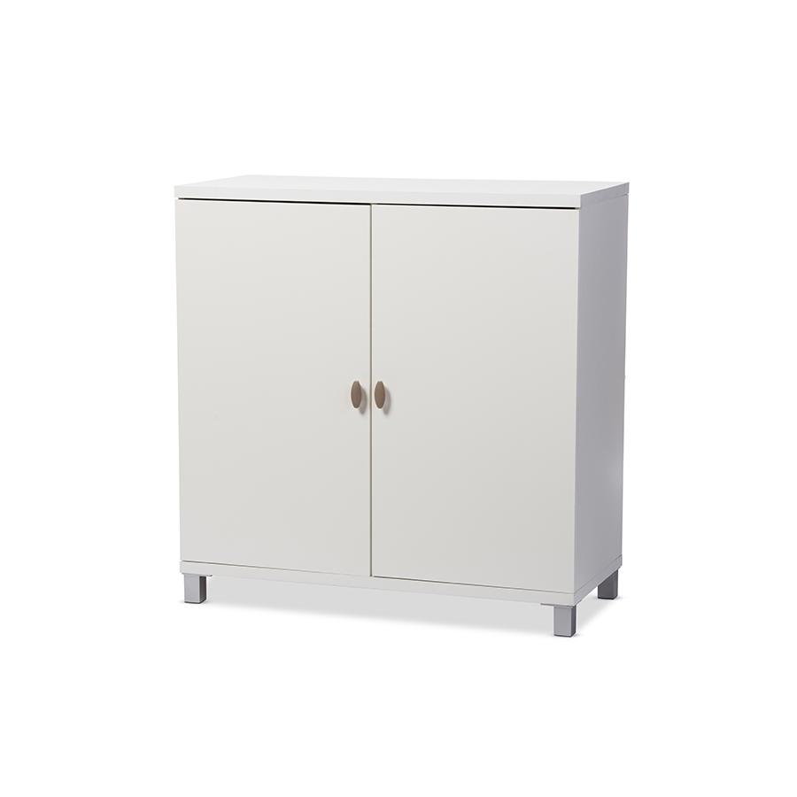 White Wood Entryway Handbags or School Bags Storage Sideboard Cabinet. Picture 2