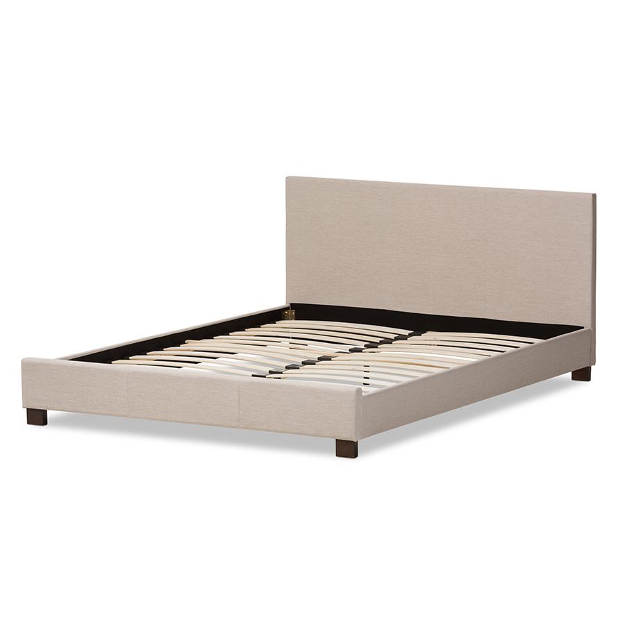 Panel-Stitched Queen Size Platform Bed. Picture 3