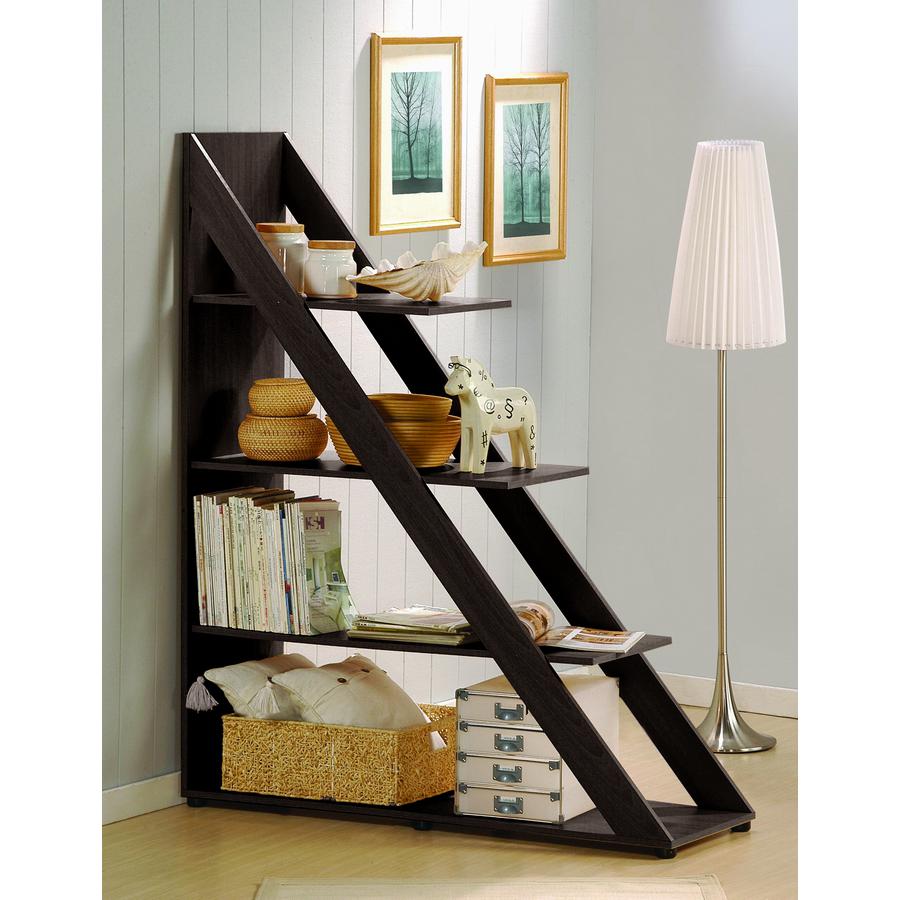 Baxton Studio Psinta Dark Brown Modern Shelving Unit. Picture 3