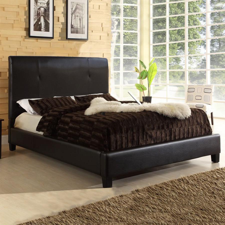 Baxton Studio Cambridge Dark Brown Queen Sized Bed. Picture 1