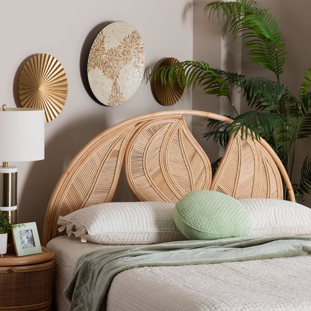 Lifen Natural Rattan Standalone Headboard, Queen. Picture 3