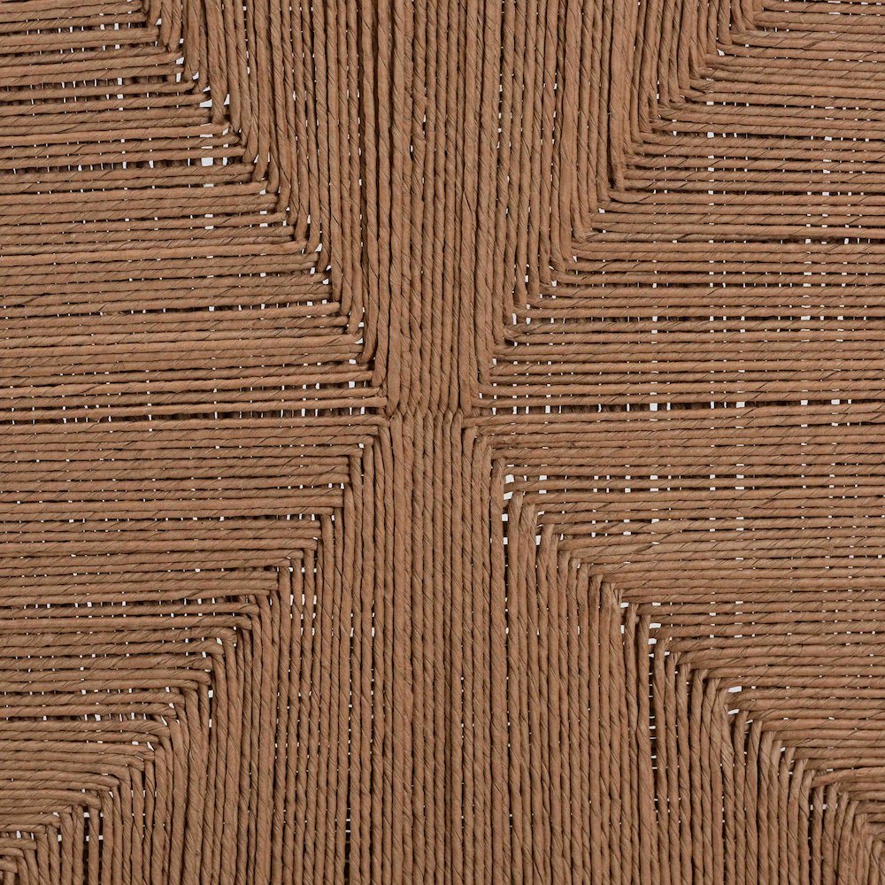 Alva Paper Loom Woven Counter Stool - Handwoven Accent Stool with Mahogany Wood. Picture 7