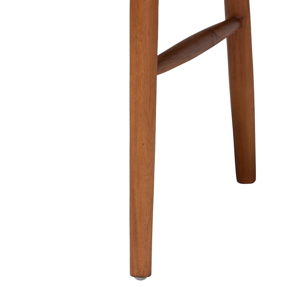 Lorena Paper Loom Woven Dining Chair - Mahogany Wood Frame Accent Chair with. Picture 6