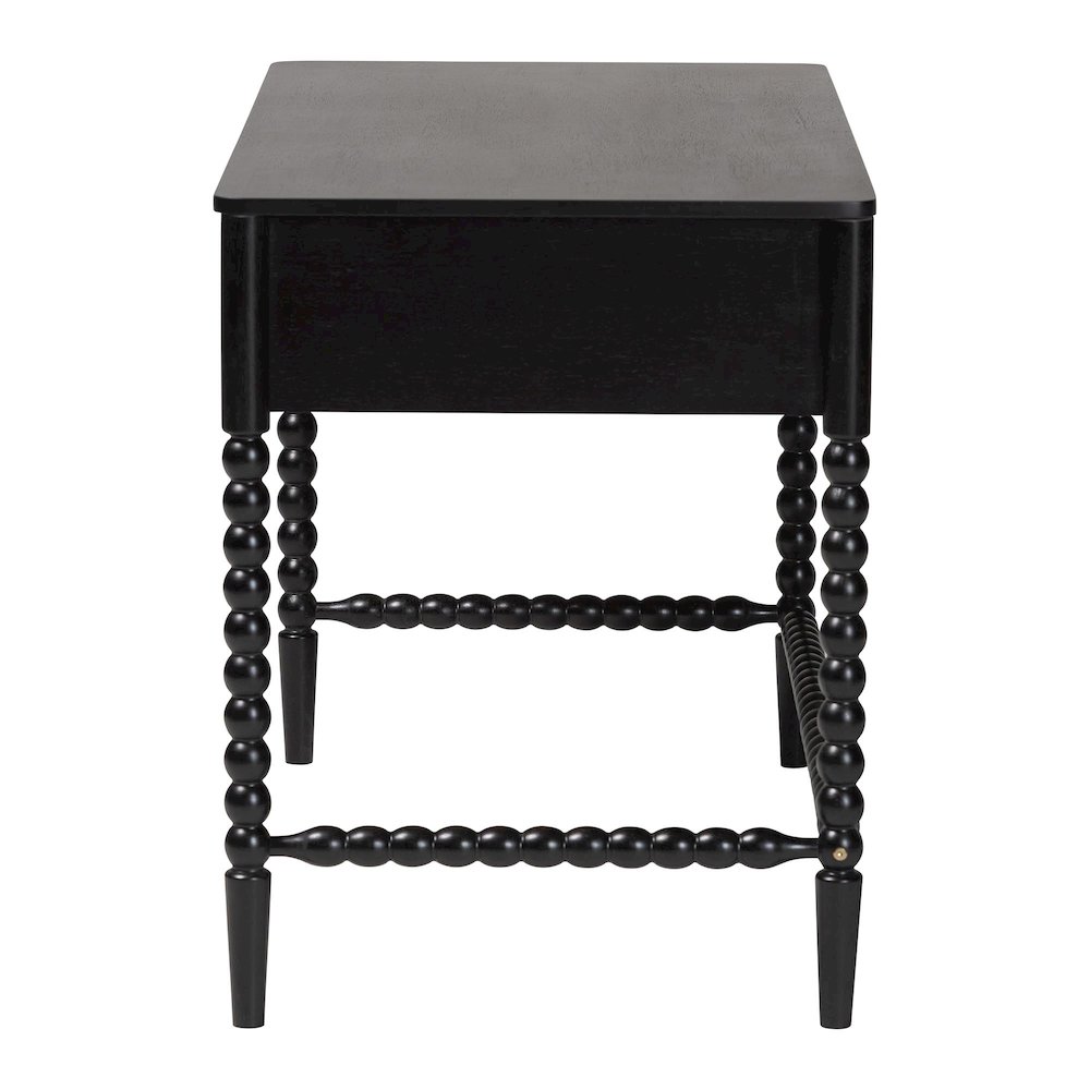 Lucera Bobbin Writing Desk, Black. Picture 5