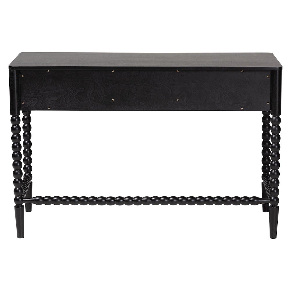 Lucera Bobbin Writing Desk, Black. Picture 6
