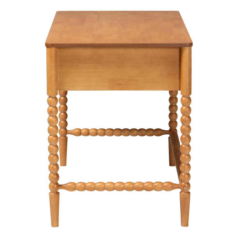 Lucera Bobbin Writing Desk, Oak Brown. Picture 5