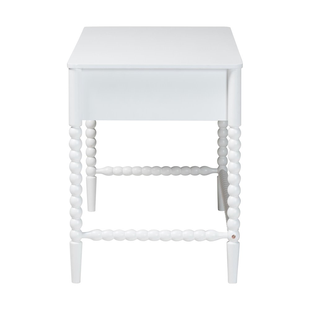 Lucera Bobbin Writing Desk, White. Picture 5