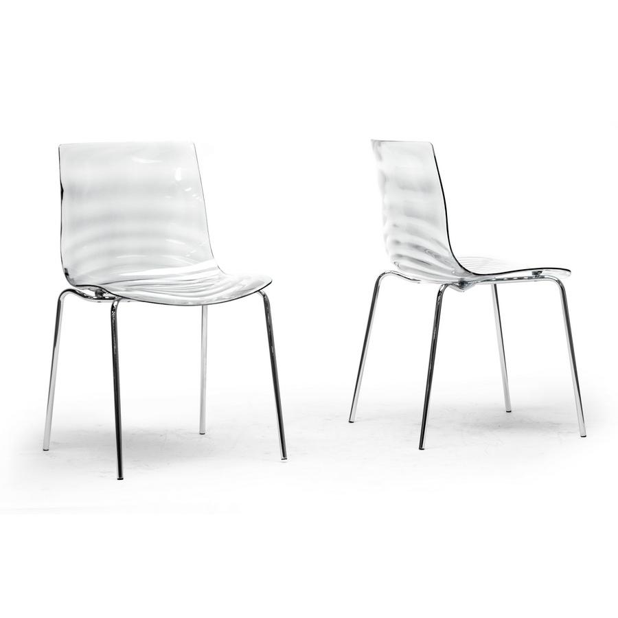 Clear Plastic Dining Chair. Picture 1
