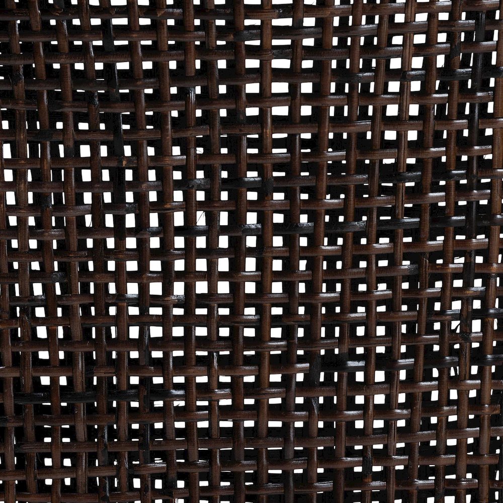 Petra Natural Rattan Counter Stool - Handwoven Wicker Accent Stool, Espresso. Picture 7