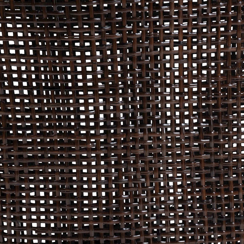 Petra Natural Rattan 2-Piece Dining Chair Set - Handwoven Wicker, Espresso. Picture 6