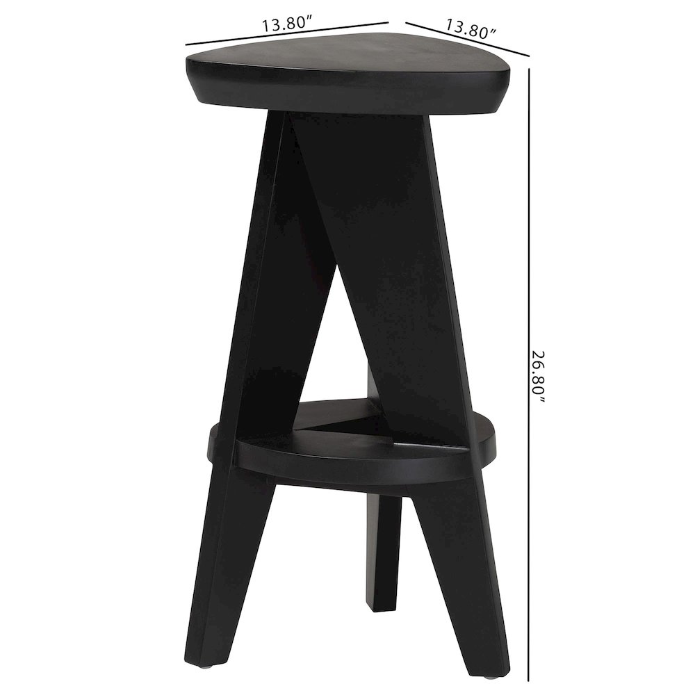 Roy Wood Counter Stool, Black. Picture 9