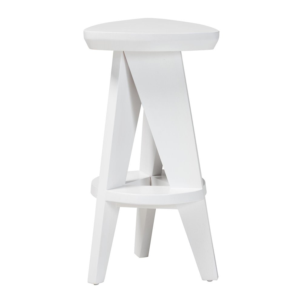 Roy Wood Counter Stool, White. Picture 2