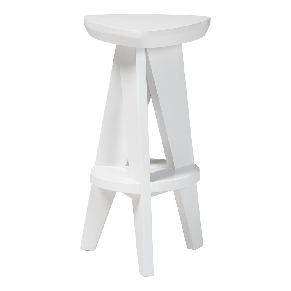 Roy Wood Counter Stool, White. Picture 4