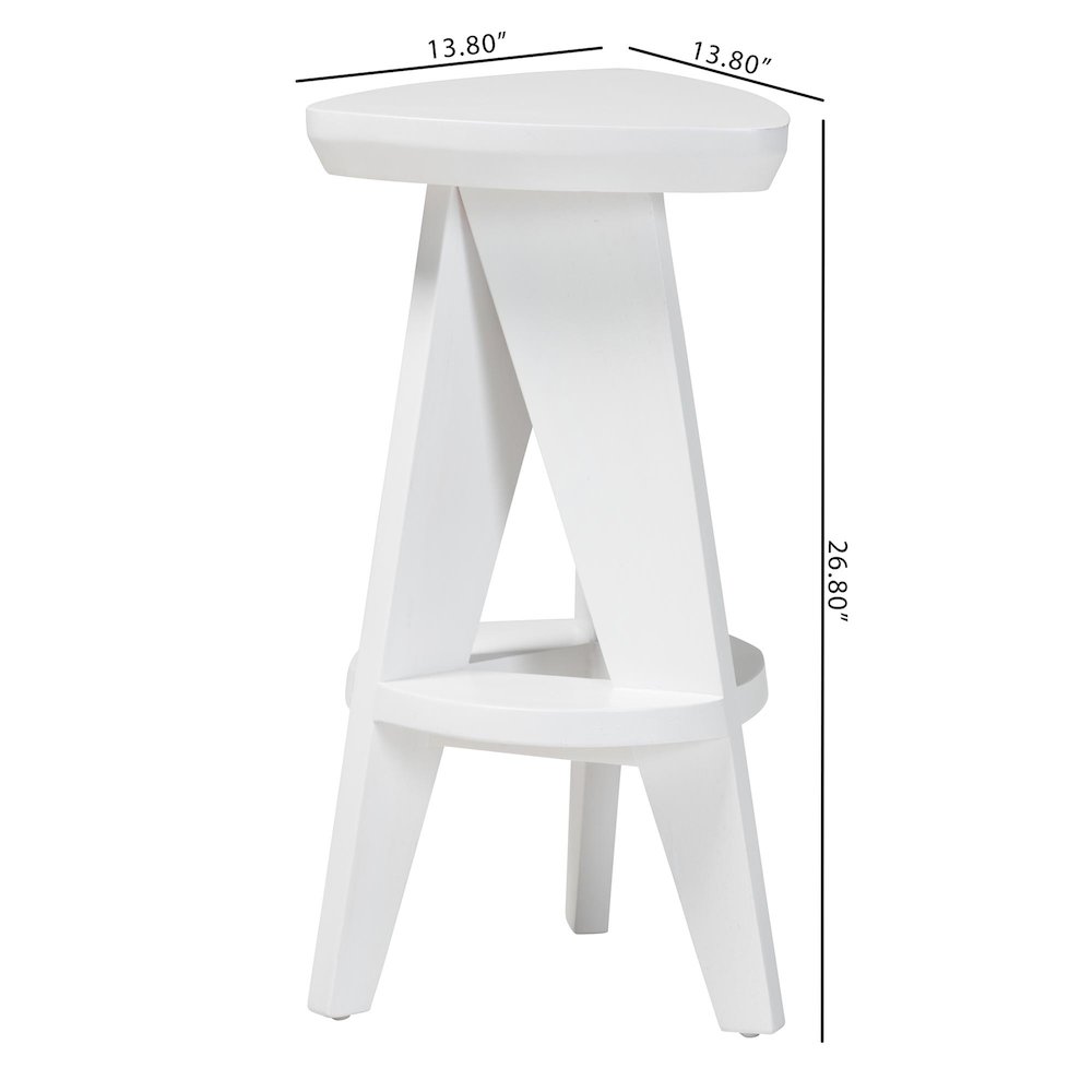 Roy Wood Counter Stool, White. Picture 9