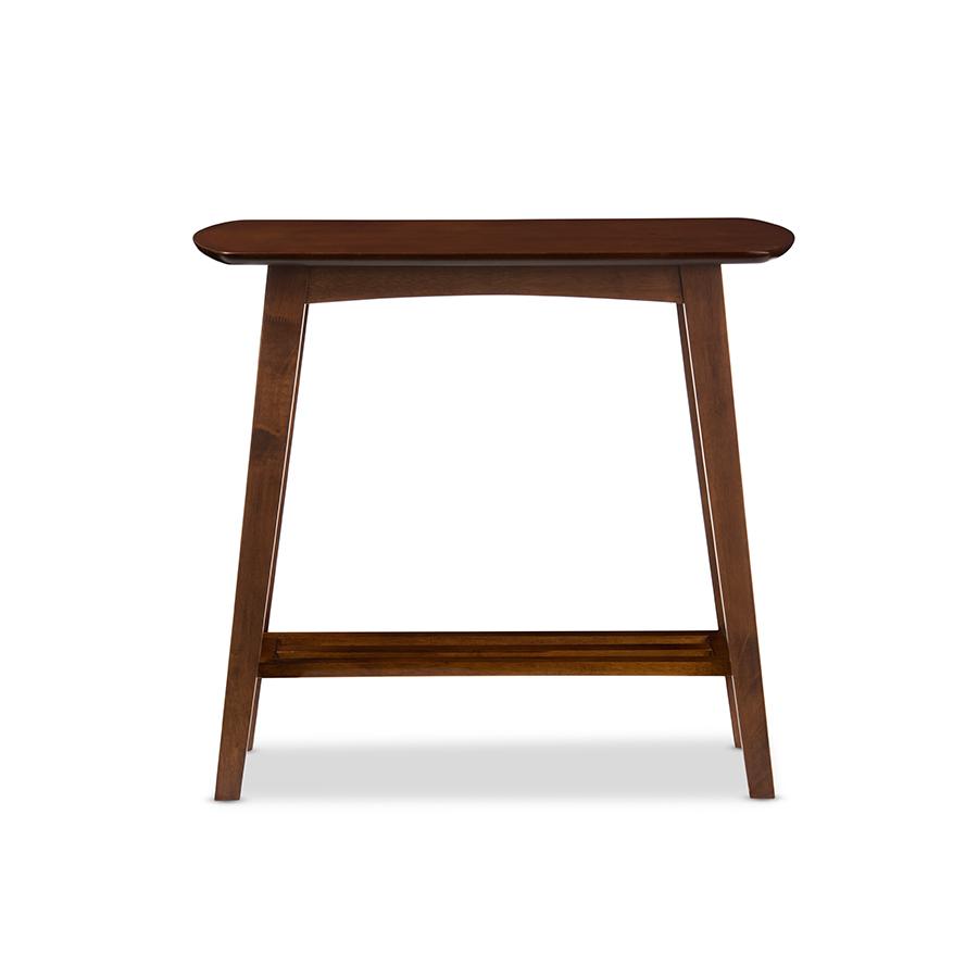 Sacramento Mid-century Modern Scandinavian Style Dark Walnut Console Table. Picture 4