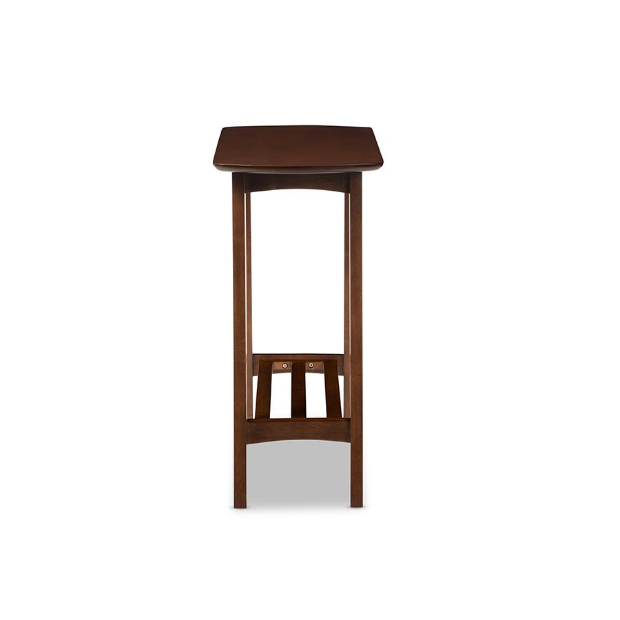 Sacramento Mid-century Modern Scandinavian Style Dark Walnut Console Table. Picture 2