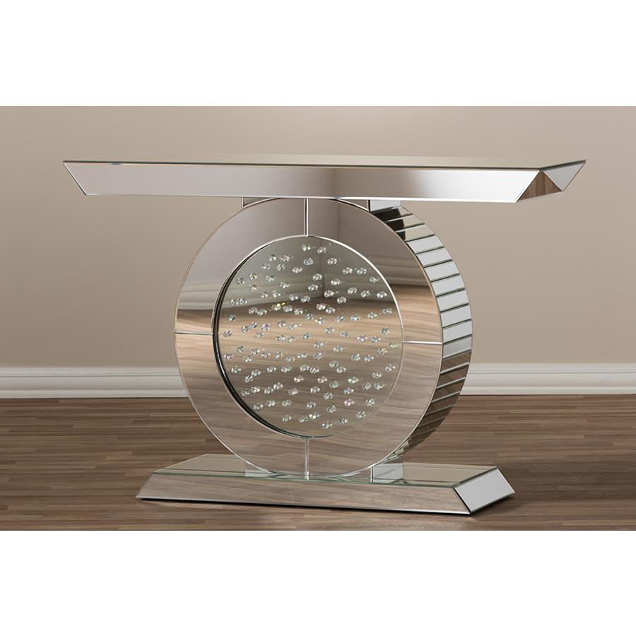 Baxton Studio Cagney Hollywood Regency Glamour Style Mirrored Console Table. Picture 5